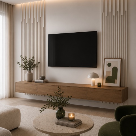 Panou riflaj decorativ 3D, WP4 NEW - 13x1.2x270 cm, Manavi - Img 2