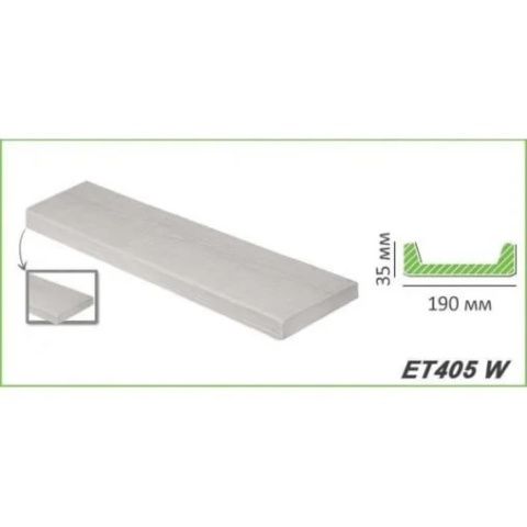 Placa decorativa din poliuretan,modern, alb ET405W - Img 2