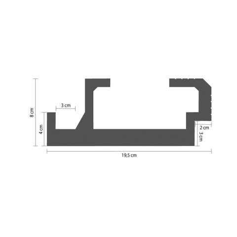 Profil scafa LED KD408 - 19.5x8x115 cm - Img 2