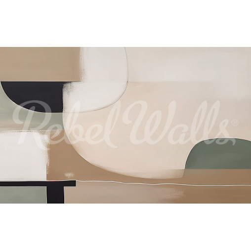 Tapet Abstract Shapes, Pastel, Rebel Walls - Img 2