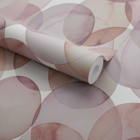 Tapet, Honesty, Shell Pink Luxury Geometric, 1838 Wallcoverings, 5.3mp / rola - Img 2