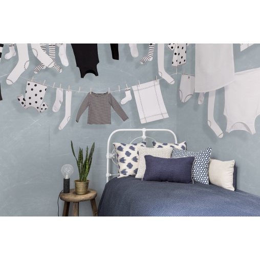 Tapet Laundry Day, Blue, Rebel Walls - Img 3