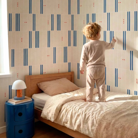 Tapet, PlayBlocks, Indigo, Coordonne, 5mp / rola - Img 2
