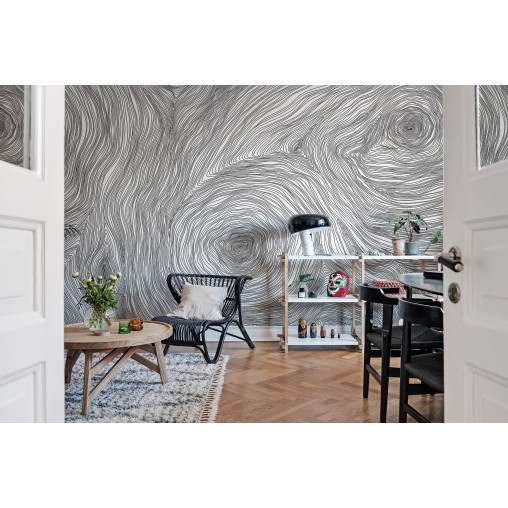 Tapet Serenity, Graphite, Rebel Walls