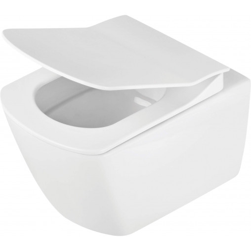 Vas de WC, cu capac, fără bordură, Anemon, CDZD6ZPW