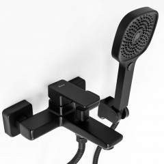 Baterie cada - dus Rea Orix monocomanda negru cu set de dus - Img 3