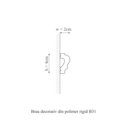 Brau polimer rigid, Manavi, B31 - 4x2x200 cm - Img 2