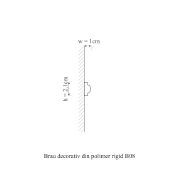Brau polimer rigid, Manavi, B8 - 2.1x1x200 cm - Img 2