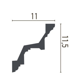 Cornisa poliuretan C725 - 11.5x11x200 cm - Img 2