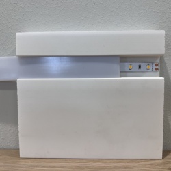 Difuzor de lumina LED din PVC, alb, 2.2x100 cm - Img 4