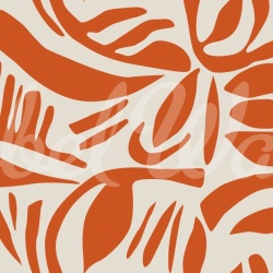 Fototapet, Abstract Leafs, Terracotta, Rebel Walls - Img 2