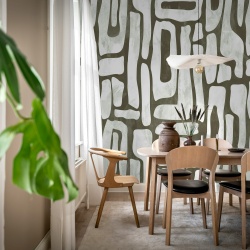 Fototapet, Aesthetic Shapes, Brown, Rebel Walls