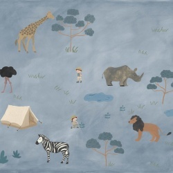 Fototapet, Animal Safari, Blue, Rebel Walls - Img 2