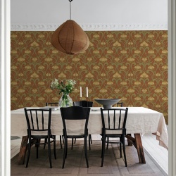 Fototapet, Art Nouveau Flower, Red, Rebel Walls - Img 3