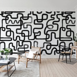 Fototapet, Artzy Lines, Graphite, Rebel Walls - Img 3