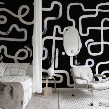 Fototapet, Artzy Path, Black, Rebel Walls - Img 3