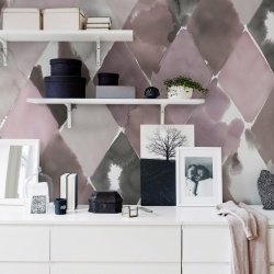 Fototapet, Big Harlequin, Plum, Rebel Walls