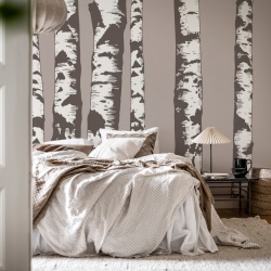 Fototapet, Birch Grove, Gray, Rebel Walls