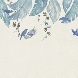 Fototapet, Birds in the Trees, Blue, Rebel Walls - Img 2