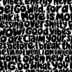 Fototapet, Blah Blah Blah, Black, Rebel Walls - Img 2