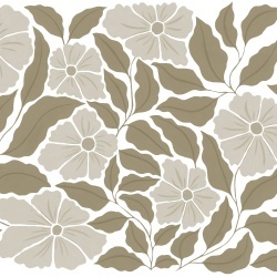 Fototapet, Bold Abstract Flower, Brown, Rebel Walls - Img 2