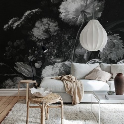 Fototapet, Bold Bouquet, Black, Rebel Walls