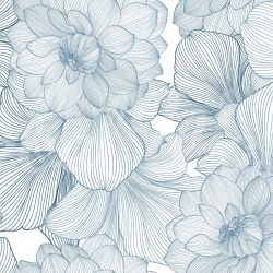 Fototapet, Bold Dahlia, Blue, Rebel Walls - Img 2