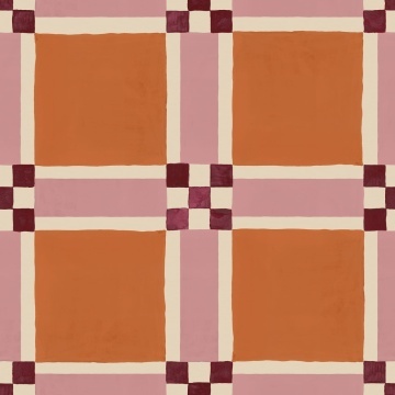 Fototapet, Bold Grid, Orange, Rebel Walls - Img 2