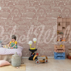Fototapet, Bon Voyage, Pink, Rebel Walls