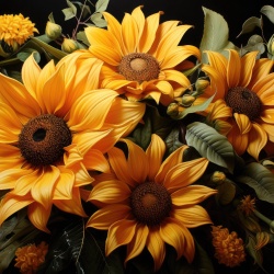 Fototapet Botanic Nectar Girasol Rêve NG103