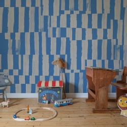 Fototapet, Broken Stripes, Blue, Rebel Walls
