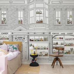 Fototapet, Candyshop, Gray, Rebel Walls