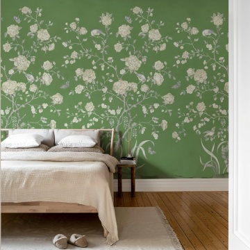 Fototapet, Chinoiserie Botanica, Green, Rebel Walls - Img 3