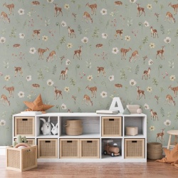 Fototapet Dancing Deer - Green, Kikki Belle - Img 3