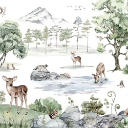 Fototapet Deer Forest - Winter, Kikki Belle - Img 2