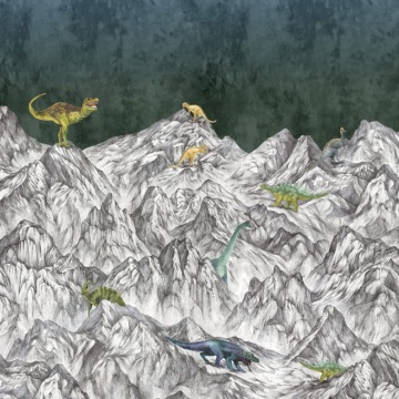 Fototapet, Dinosaur Mountain, Nightfall, Rebel Walls - Img 2