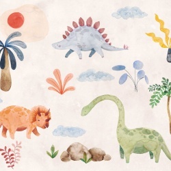Fototapet, Dinosaur Oasis, Beige, Rebel Walls - Img 2