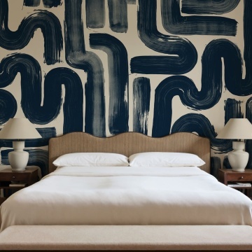 Fototapet, Drape Brush, Dark Blue, Rebel Walls - Img 3