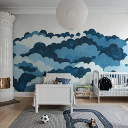 Fototapet, Dreamy Clouds, Blue, Rebel Walls