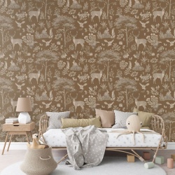 Fototapet Fantastic Forest - Vintage Brown, Kikki Belle