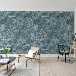 Fototapet, Floral Garden, Blue, Rebel Walls