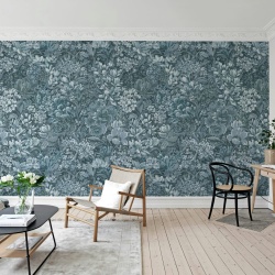 Fototapet, Floral Garden, Blue, Rebel Walls