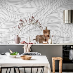 Fototapet, Flow Lines, Gray, Rebel Walls