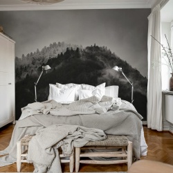 Fototapet, Foggy Mountain, Black & White, Rebel Walls - Img 3