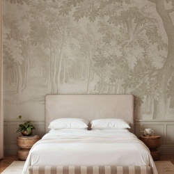 Fototapet, Forest Engraving, Beige, Rebel Walls