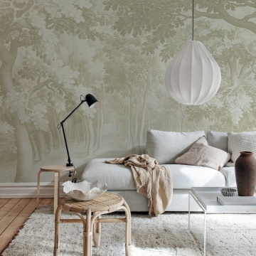 Fototapet, Forest Engraving, Beige, Rebel Walls - Img 3