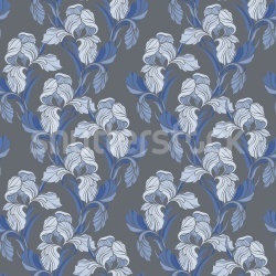 Fototapet, Garland Flora, Blue, Rebel Walls - Img 2