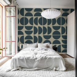 Fototapet, Geometry Shapes, Midnight Blue, Rebel Walls