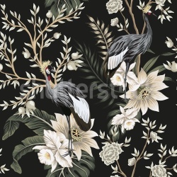 Fototapet, Graceful Cranes, Dark, Rebel Walls - Img 2