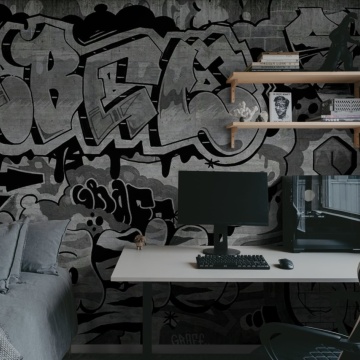 Fototapet, Graffiti, Black, Rebel Walls - Img 3
